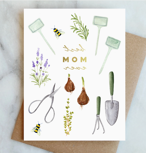 Best Mom Ever Garden Note Card